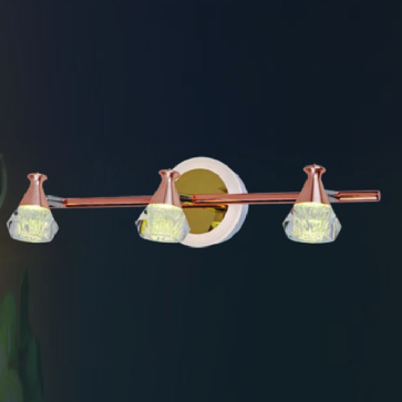 HF - SG - 2204/3: Đèn rọi gương/tranh 3 bóng - KT: L470mm x W160mm x H110mm - Đèn LED 19W ánh sáng vàng