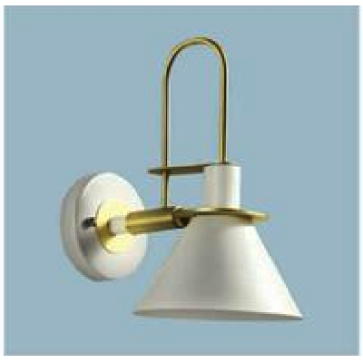 35 - VK91 Trắng (xi vàng): Đèn gắn tường 1 bóng  - KT: Ø180mm x H310mm - Bóng đèn E27 x 1