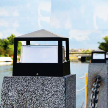 AU - TR - 224: Đèn gắn đều trụ - KT: W160mm x H120mm - Đèn LED 12W ánh sáng vàng 3000K