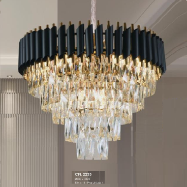 HF - CFL 2233: Đèn thả Phale  - KT: Ø600mm x H420mm - Bóng đèn E14 x 13 bóng