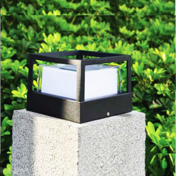 AU - TR - 223: Đèn gắn đều trụ - KT: W160mm x H120mm - Đèn LED 12W ánh sáng vàng 3000K