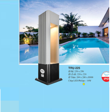 TRỤ - 225: Đèn trụ sân vườn LED