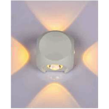 AN - VL - 2276/4-WH: Đèn gắn tường ngoài trời - KT: Ø80mm - Đèn LED 4W,  ánh sáng vàng