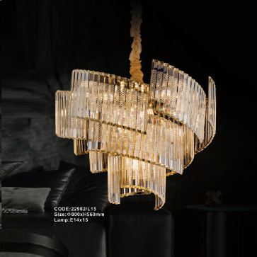 CODE: 22902/L15: Đèn thả Phale - KT: Ø800mm x H560mm - Bóng đèn E14 x 15 bóng