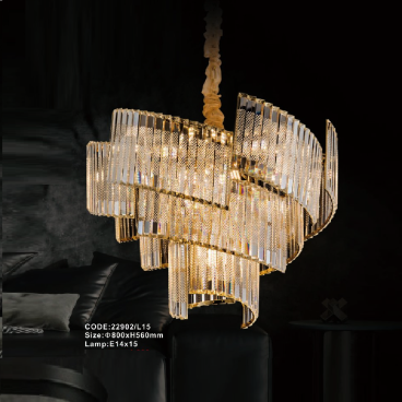 CODE: 22902/L15: Đèn thả Phale - KT: Ø800mm x H560mm - Bóng đèn E14 x 15 bóng