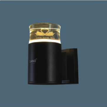 SN - GC 2296: Đèn gắn tường ngoài trời - KT: Ø90mm x H160mm - Đèn LED 9W, ánh sáng đổi 3 màu