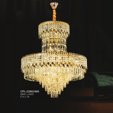 AN - CPL - 23002/800: Đèn chùm Phale - KT: Ø800mm x H920mm - Bóng đèn E14 x 28 bóng