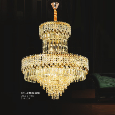 AN - CPL - 23002/800: Đèn chùm Phale - KT: Ø800mm x H920mm - Bóng đèn E14 x 28 bóng