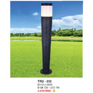 TRỤ - 232: Trụ đèn LED sân vườn 7W - Ánh sáng vàng