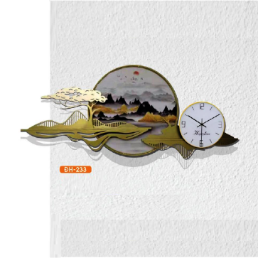HF - ĐH - 233: Đồng hồ trang trí - KT:  L1000mm x H600mm