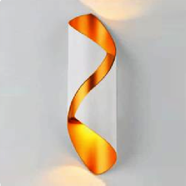 AN - VL - 2348/WH: Đèn gắn tường ngoài trời - KT: L90mm x W90mm x H290mm - Đèn LED 10W, ánh sáng vàng 3000K