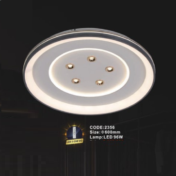 CODE: 2356: Đèn áp trần LED - KT: Ø600mm - Đèn LED 96W ánh sáng đổi 3 màu