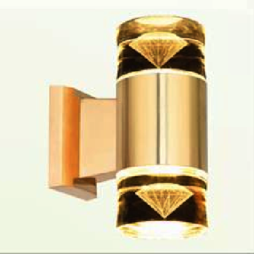 AN - NT - 2357/2: Đèn gắn tường ngoài trời - KT: Ø90mm x H200mm - Đèn LED ánh sáng vàng 3500K