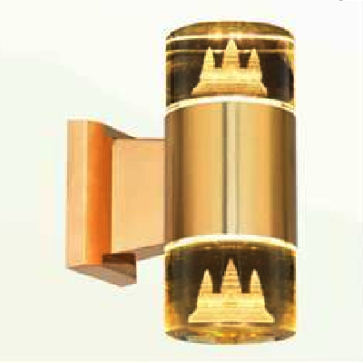 AN - NT - 2358/2: Đèn gắn tường ngoài trời - KT: Ø90mm x H200mm - Đèn LED ánh sáng vàng 3500K