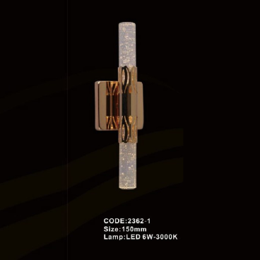 CODE: 2362/1: Đèn gắn tường LED  - KT: 150mm - Đèn LED 6W ánh sáng vàng 3000K