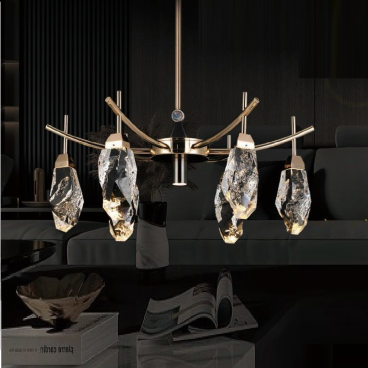 CODE: 2367/6: Đèn thả LED Phale khối 6 tay - KT: Ø680mm x H420mm - Đèn LED 18W ánh sáng vàng 3000K