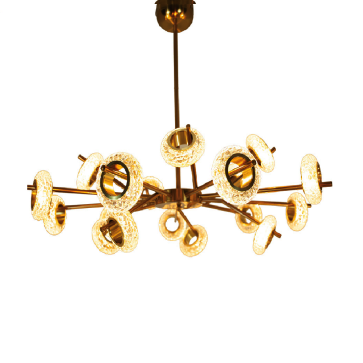 THCN 240: Đèn chùm thả 16 vòng LED - KT: Ø900mm x H650mm - Đèn LED x 16 bóng