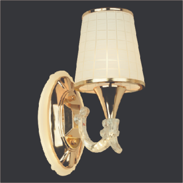 HF - VK 2024: Đèn gắn tường đơn, đế đèn LED -  Bóng đèn E27 x 1 + LED 12W