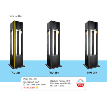 TRỤ - 255/256/257: Đèn trụ sân vườn LED