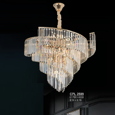 S - CPL 2599: Đèn thả Phale  - KT: Ø780mm x H630mm - Bóng đèn E14 x 16 bóng