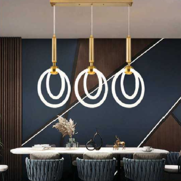 AN - TL - 2625/3: Đèn thả ngang 3 bóng - KT: L800mm x H1200mm  - Đèn LED đổi 3 màu