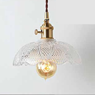 THCN 268: Đèn thả đơn, chao thủy tinh - KT:Ø 250mm x H900mm - Bóng đèn LED x 1 bóng