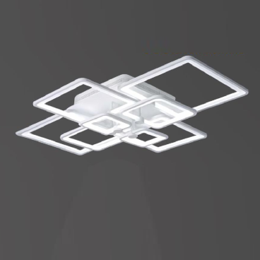 35 - OT6026T8: Đèn áp trần LED Mica 8 cánh - KT: 850mm x H190mm - Đèn LED đổi 3 màu - Remote