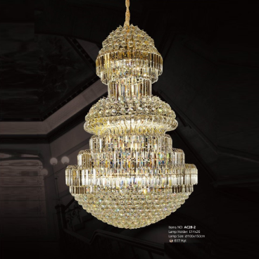 AC 28-2: Đèn chùm Phale - KT: Ø1000mm x H1500mm - Bóng đèn chân 14 x 26 bóng