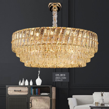 HF - CFL 2813:  Đèn thả phale - KT: Ø800mm x H280mm - Bóng đèn E14 x 21 bóng