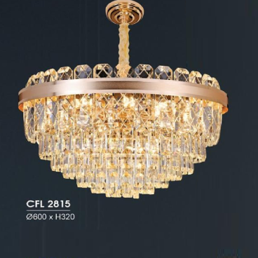 HF - CFL 2815: Đèn thả phale - KT: Ø600mm x H320mm - Bóng đèn chân E14 x 12 bóng