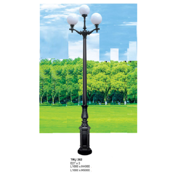 TRỤ 282: Đèn trụ sân vườn chất liệu hợp kim, 3 bóng - Cao 4000mm