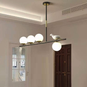 THCN 285: Đèn thả ngang 4 bóng chao bi - KT: L900mm x H700mm - Bóng đèn E27 x 4 bóng