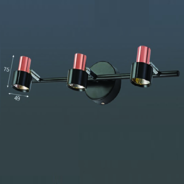 HF - SG - 2901/3: Đèn rọi gương/tranh 3 bóng - KT: L460mm x W150mm x H110mm - Đèn LED 5W x 3 ánh sáng đổi 3 màu