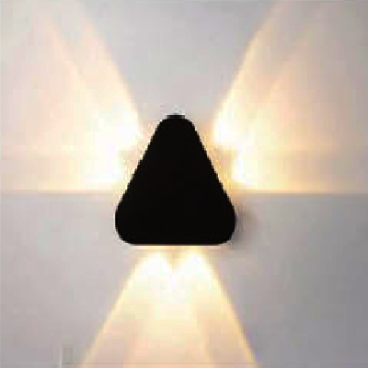 VNT290T6 Đen: Đèn LED gắn tường ngoài trời vỏ đen  - KT: L160mm - Đèn LED ánh sáng vàng 3000K