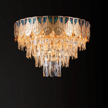 MFL- 291: Đèn áp trần Phale - KT: Ø600mm x H390mm - Bóng đèn chân E14 x 15 bóng