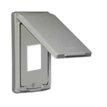 WEG79029: Mặt màu trắng dùng cho ổ cắm đơn 3 chấu có nắp che