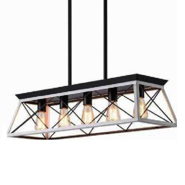 THCN 301: Đèn thả ngang 5 bóng - KT: L800mm x H900mm - Bóng đèn E27 x 5 bóng