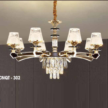 CNQT - 302: Đèn chùm LED Phale 8 tay -   KT: Ø800mm x H900mm - Đèn LED đổi 3 màu