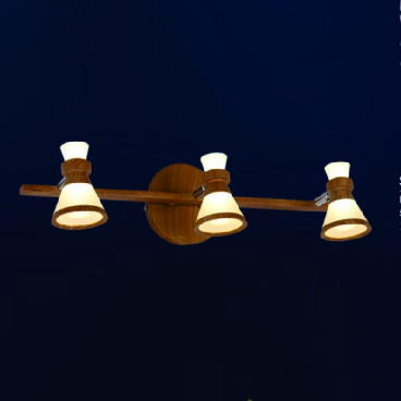 HF - SG - 303/3: Đèn rọi gương/tranh 3 bóng - KT: L500mm x W180mm x H120mm - Đèn LED 5W x 3 ánh sáng vàng