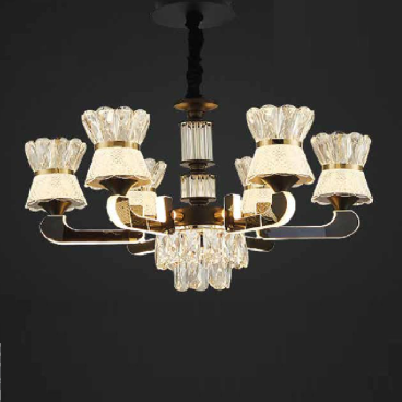 CNQT - 304: Đèn chùm LED Phale 6 tay - KT: Ø600mm x H850mm - Đèn LED đổi 3 màu