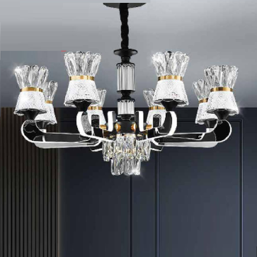 CNQT - 305: Đèn chùm LED Phale 8 tay -  KT: Ø700mm x H850mm - Đèn LED đổi 3 màu