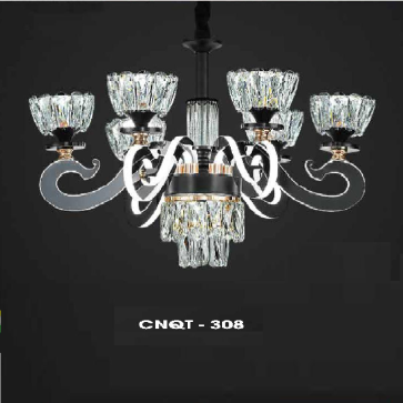 CNQT - 308: Đèn chùm LED Phale 8 tay - KT: Ø700mm x H850mm - Đèn LED đổi 3 màu