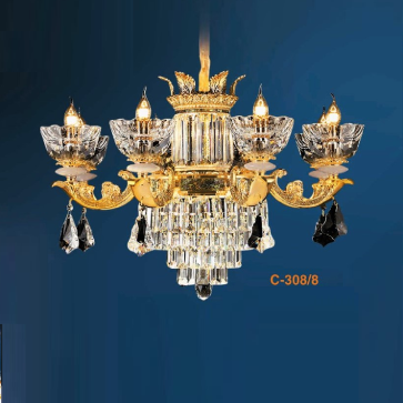 E - C - 308/8: Đèn chùm nến Phale 8 tay - KT: Ø800mm x H550mm -  Bóng đèn nên E14 x 8 bóng -