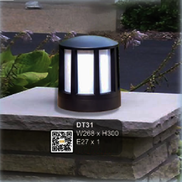 DT 31: Đèn đầu trụ - KT: W268mm x H300mm - Bóng đèn E27 x 1 bóng