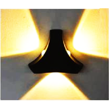 EU - CN - 313: Đèn gắn tường LED - KT: L180mm x W45mm x H180mm - Đèn LED COB ( chip BridgeLux) 1W x 3 ánh sáng vàng