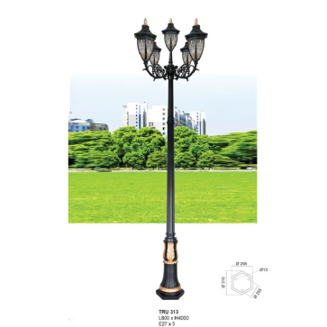 TRỤ 313: Đèn trụ sân vườn chất liệu hợp kim 5 bóng