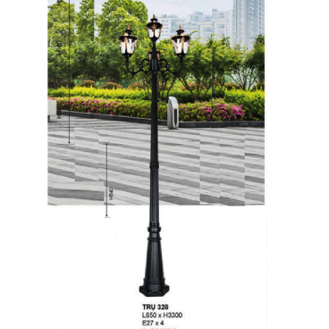 TRỤ 328:  Đèn trụ  hợp kim 4 bóng - cao 3300mm