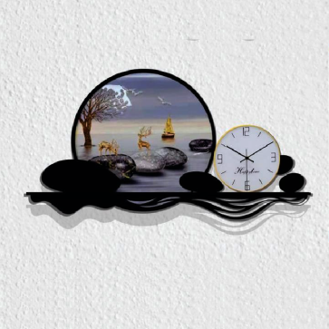 HF - ĐH - 334: Đồng hồ trang trí  - KT:  L1000mm x H600mm