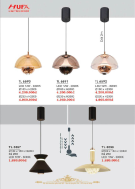 CATALOGUE ĐÈN HUFA ( CK TỪ 55%-65%)
