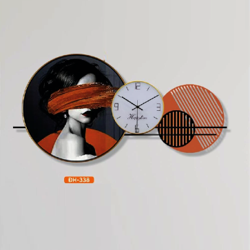 HF - ĐH - 338: Đồng hồ trang trí - KT:  L1000mm x H600mm